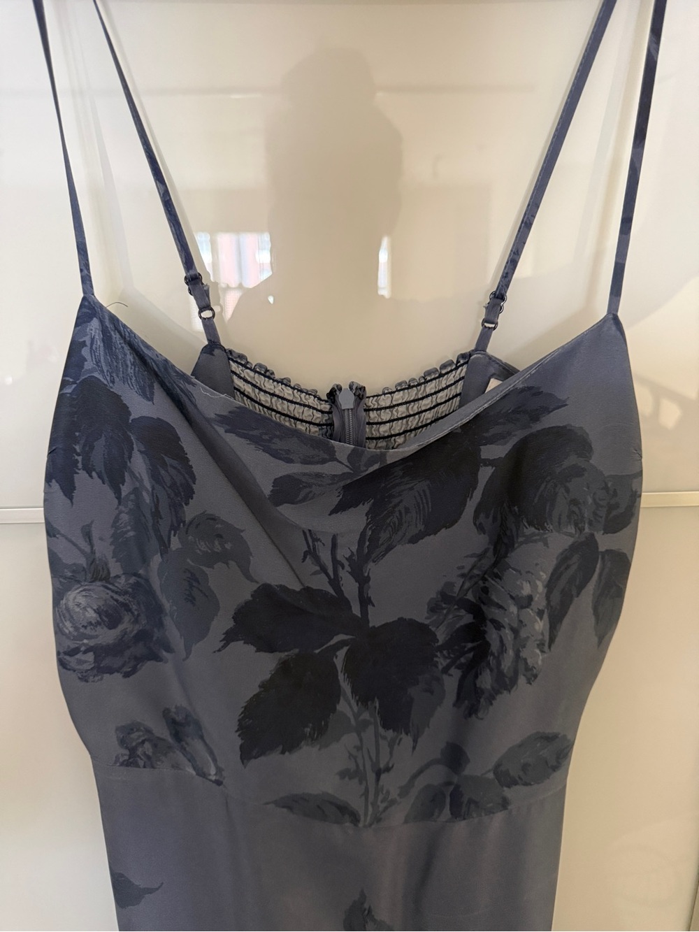 Reformation Slate Blue Floral Maxi Slip Dress - Picture 2 of 4